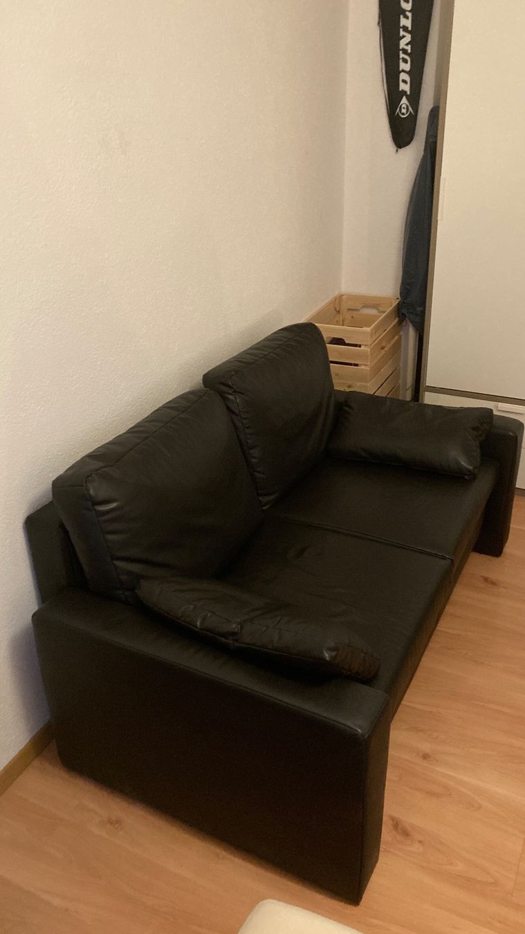 Divani: Sofa 2-Sitzer, schwarzes Kunstleder – Usato da Zürich venduto da GiMi1703 2