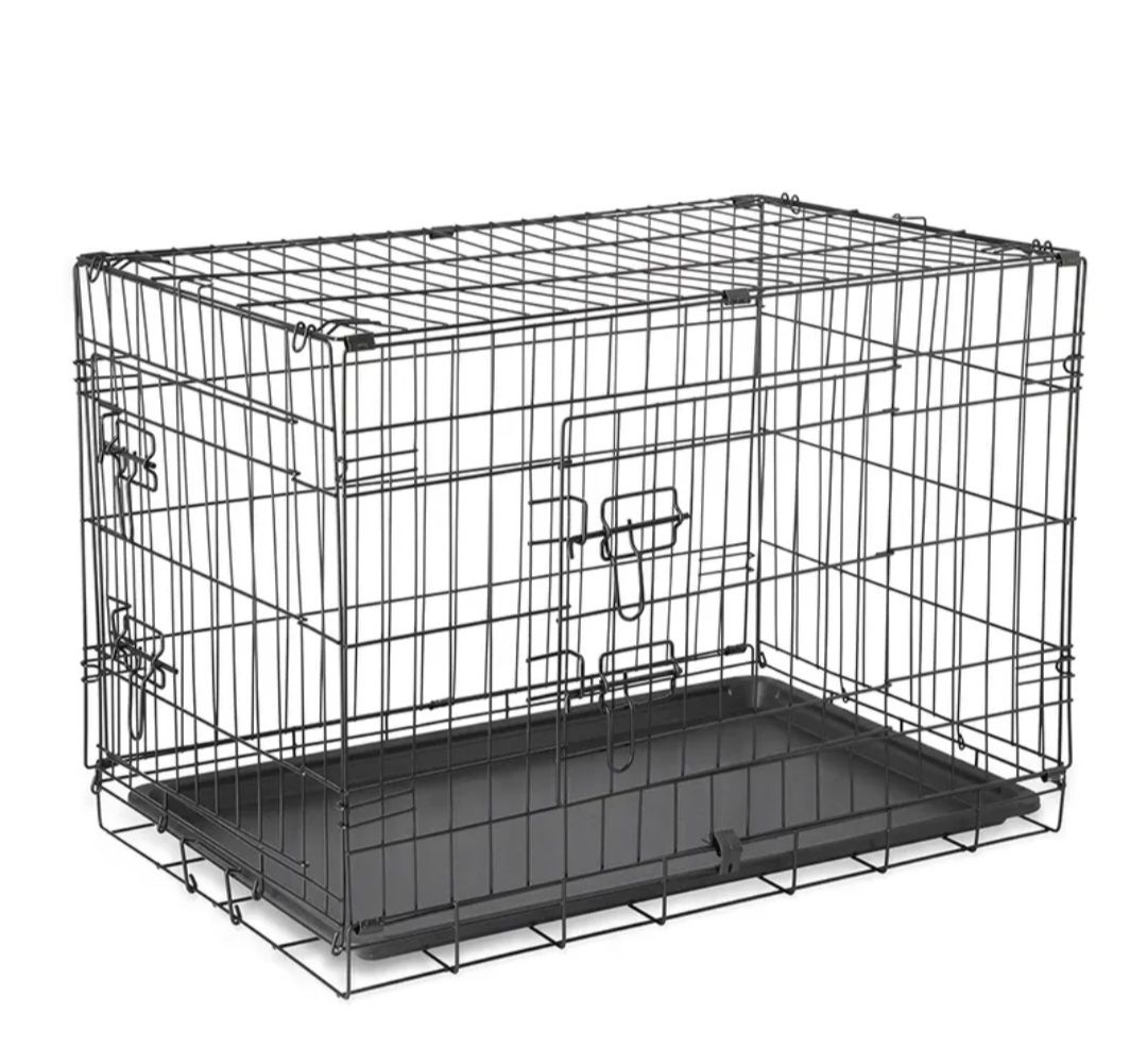 Gabbie, trasporto & Sicurezza: Large Dog Crate with Tray, Foldable, Good Condition – Usato da Maur venduto da Sofi___