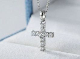 Edler Kreuz Silberanhänger 925 mit Zirkonia - NEU