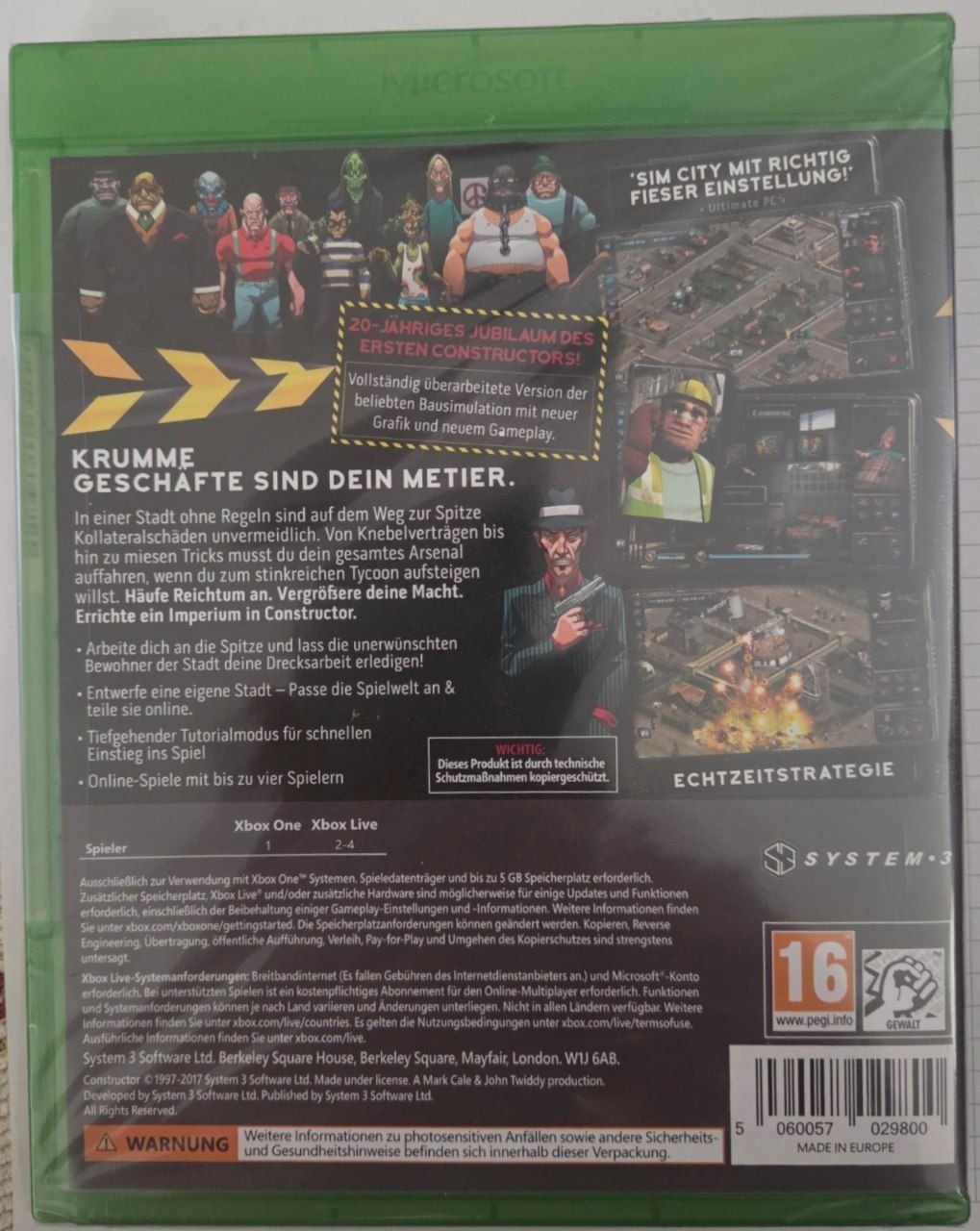 Microsoft Giochi: Constructor – Xbox One – Neu & originalverpackt / versiegelt – Nuovo e nell'imballaggio originale da Zürich venduto da stella.m 1