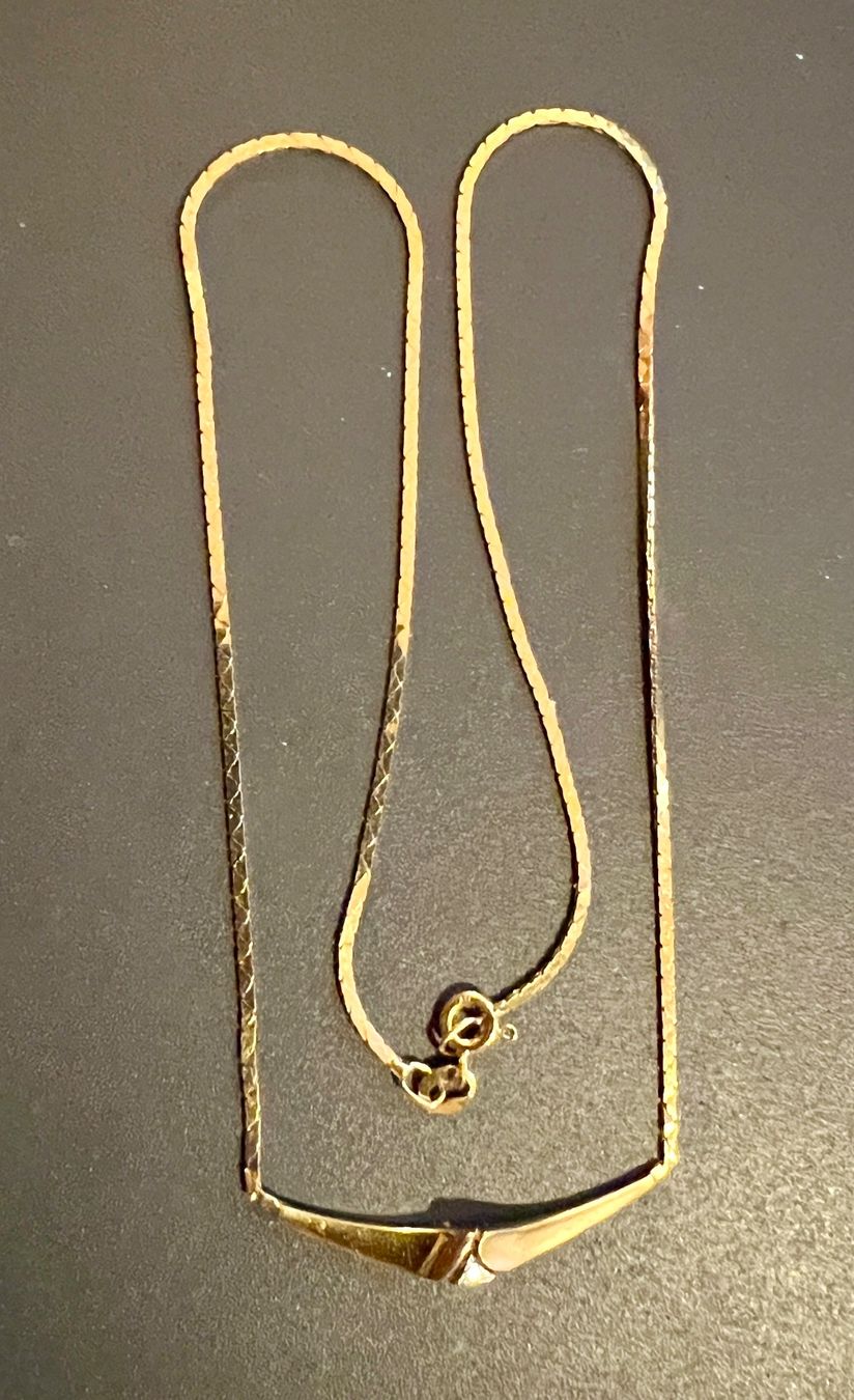 Ketten: Gold-Collier 18K mit Diamant – Gebraucht aus Chur von Penting1935 1