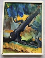 Aquarell signiert - "Olivenbaum"