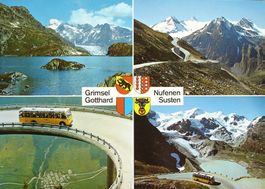 GRIMSEL NUFENEN GOTTHARD SUSTEN Postauto