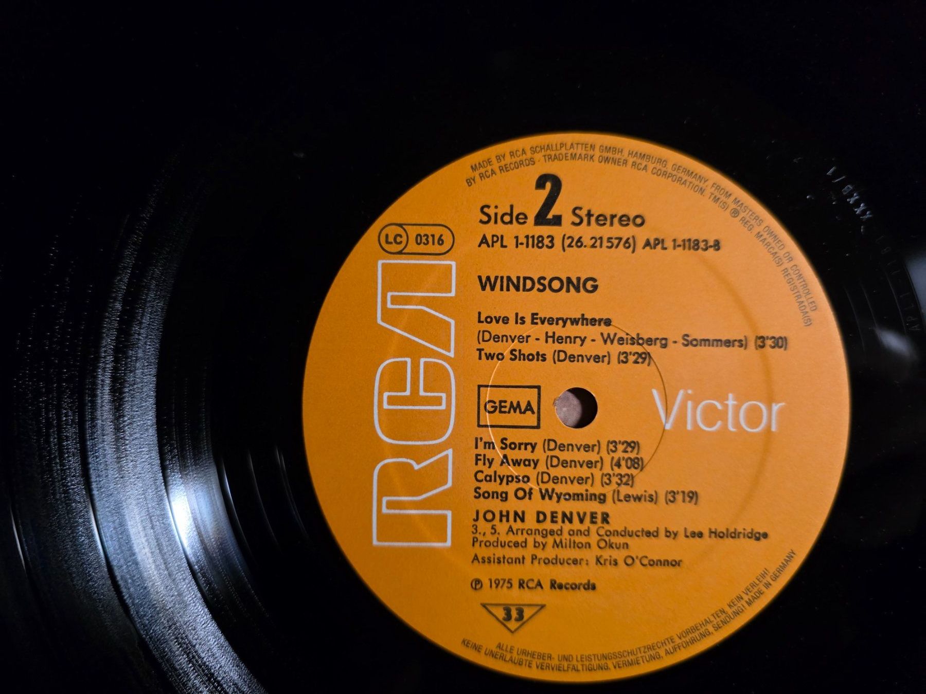 Dischi in vinile: LP Vinyl - John Denver Windsong - 1975 – Usato da Walterswil BE venduto da Lonitti 2