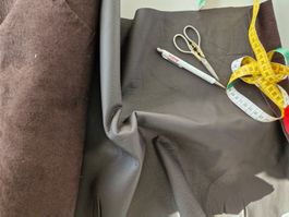 Leder Reste Möbelleder dunkelbraun