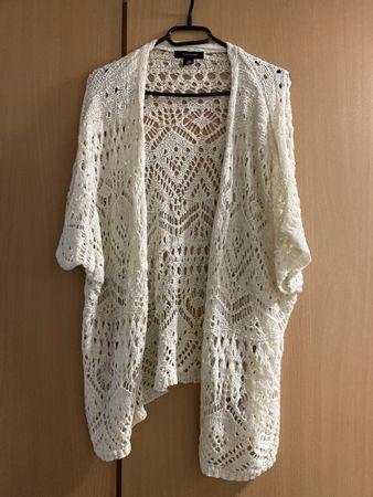 Sommerlicher Strick-Cardigan, Crème, Gr. S/M, Top Zustand