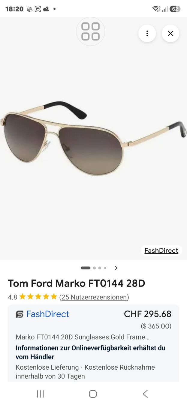 Tom Ford Occhiali & Lenti: Sonnenbrille Tom Ford Marko TF144  – Usato da Winterthur venduto da AJ2323 4