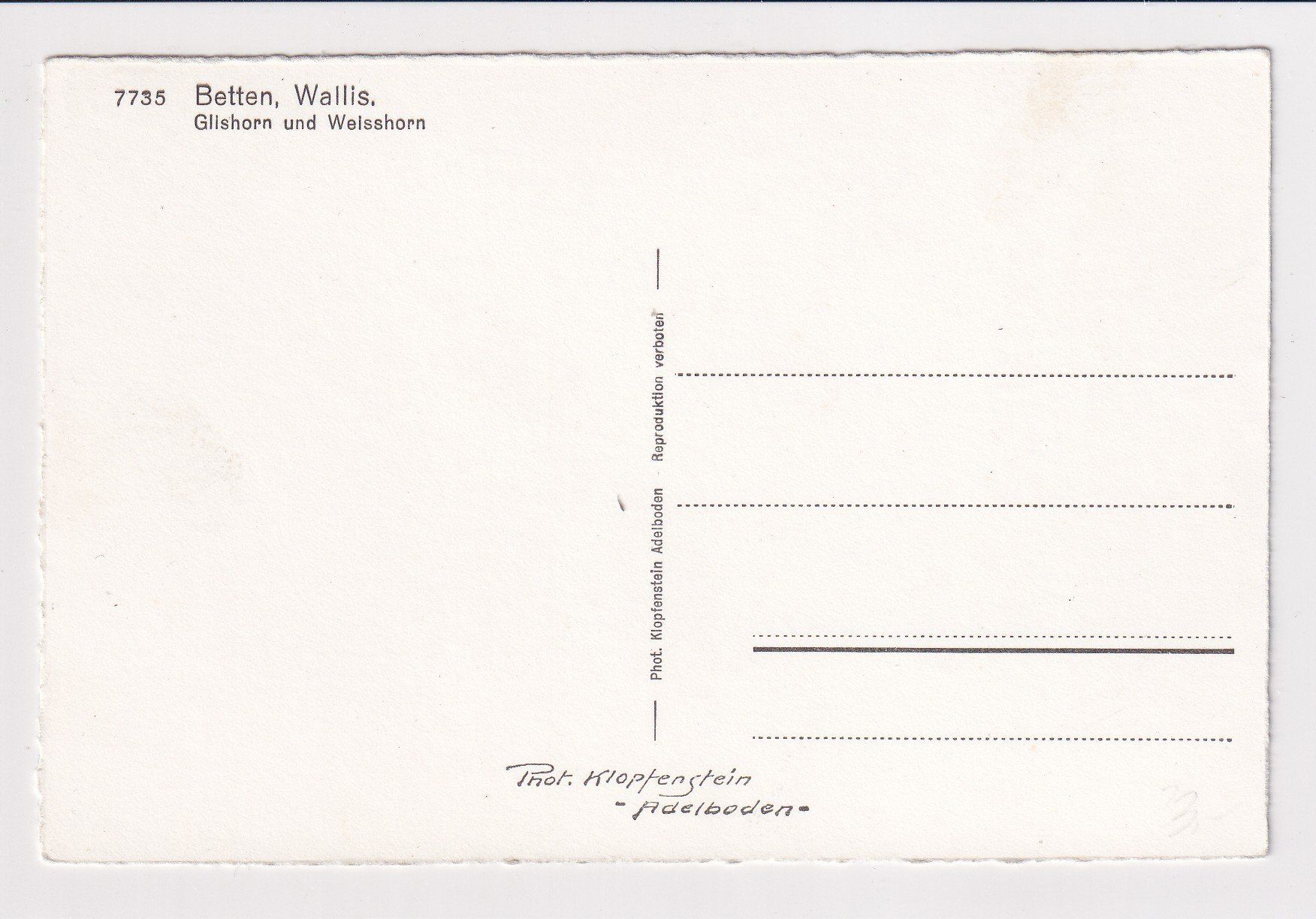 Cartoline postali: Betten (Wallis) /bh – Usato da Hombrechtikon venduto da Rudolf07 1