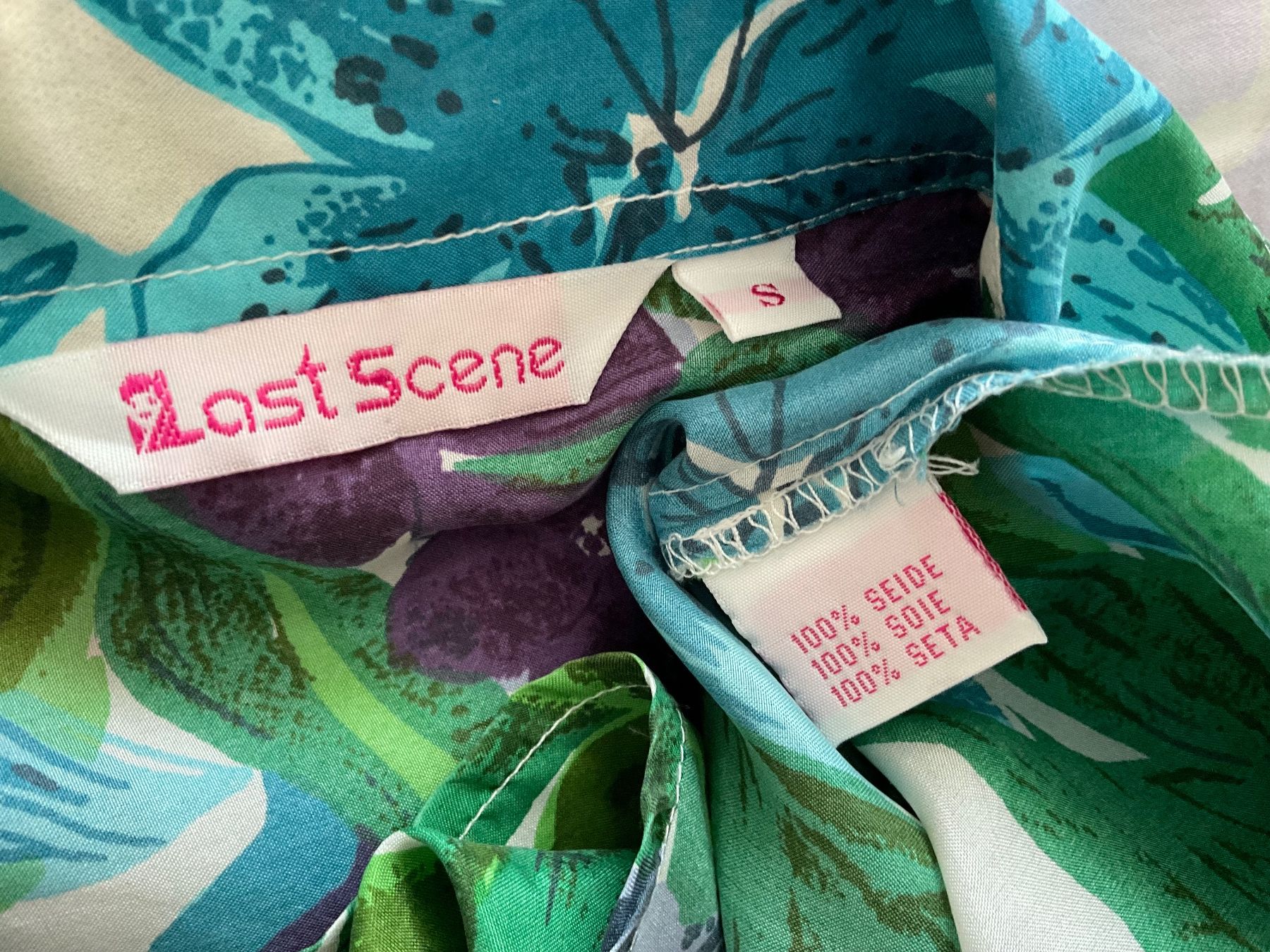 Camicette: Last Scene 100% Seiden Bluse Gr S / M oversize – Usato da Urdorf venduto da alda02 8