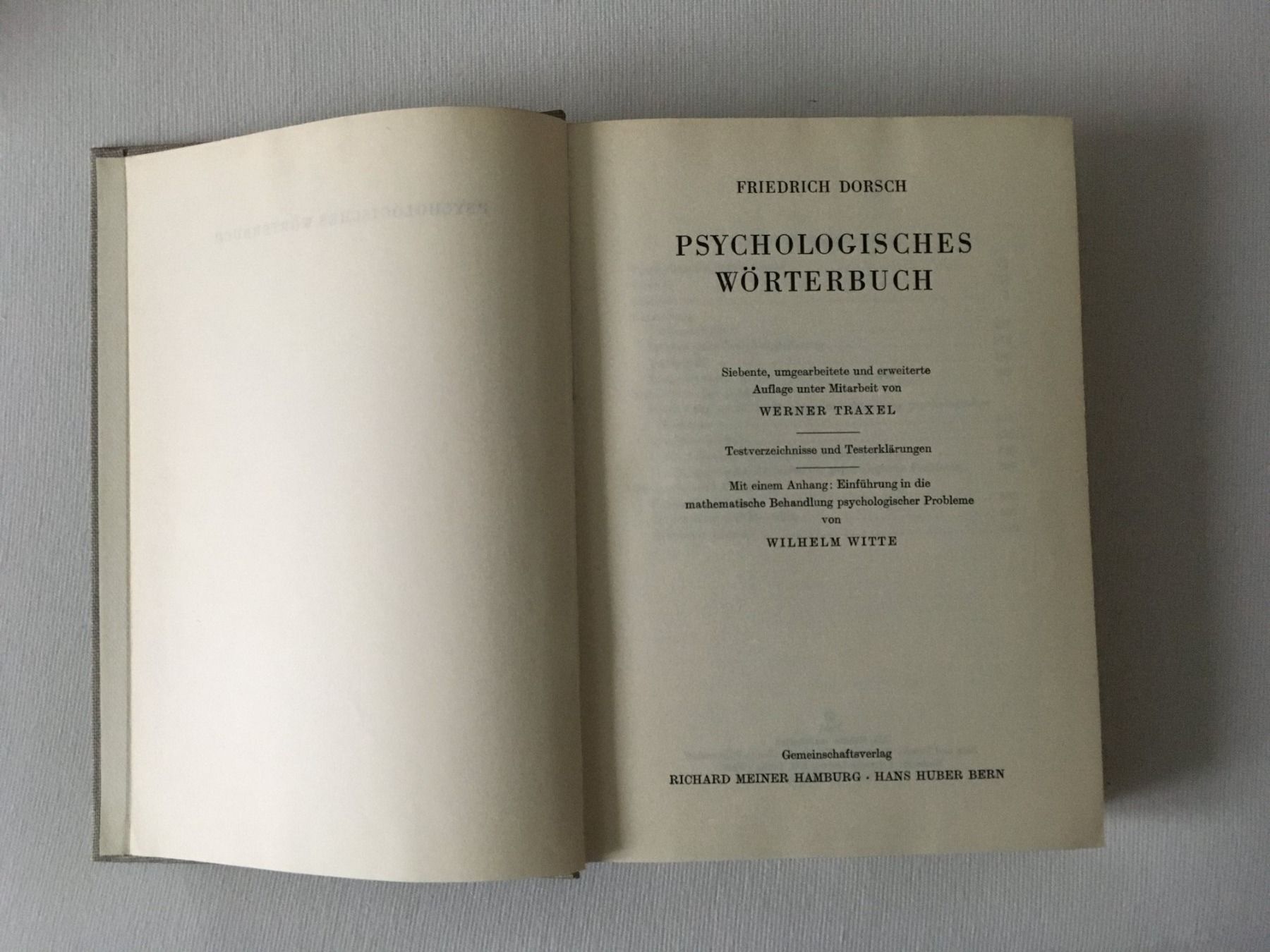 Libri: Psychologisches Wörterbuch – Usato da Lyss venduto da Punktum01 2