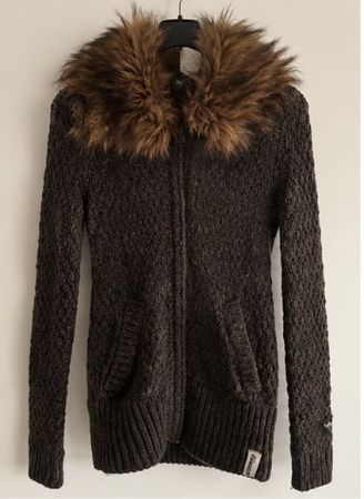 Strickjacke grau Größe S