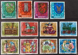 1981-1986, 3 Sätze PJ mit ET Vollstempel, SBK 39 Fr.