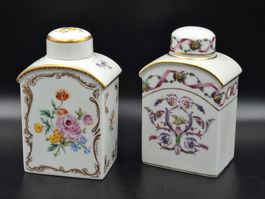 Set 2handbemalten Richard Ginori Teedosen Luxury Grandmillen