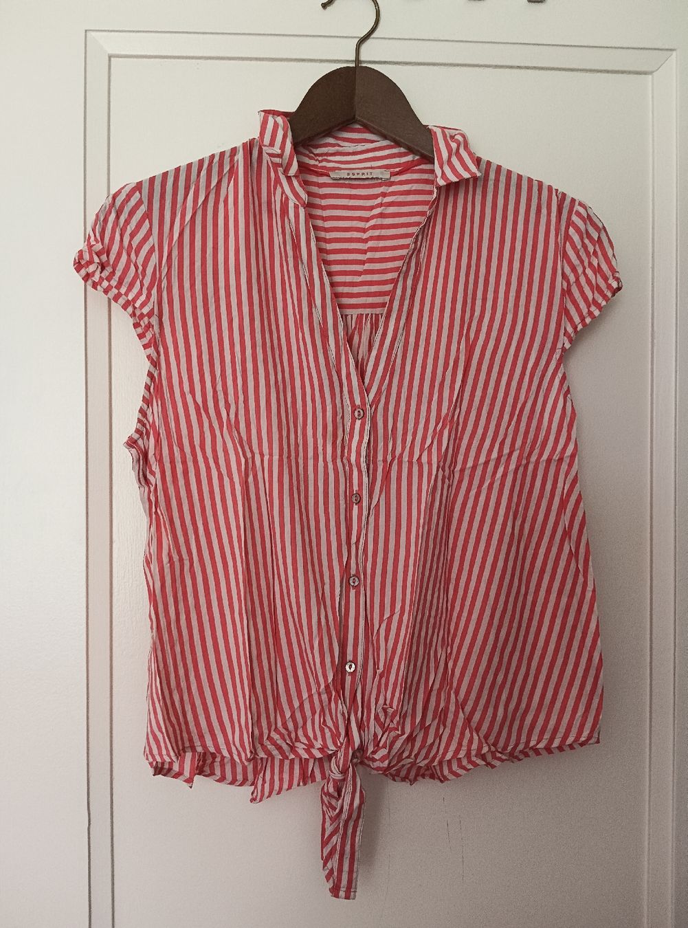 Camicette: Esprit Bluse, Gr. 36, Rot-Weiss gestreift, Sommer-Look – Usato da Zürich venduto da Asteraki
