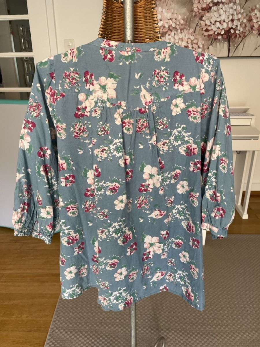 Camicette: Blusentunika mit Blumenprint, Baumwolle, ca. 44 – Usato da Solothurn venduto da Bobesch08 3