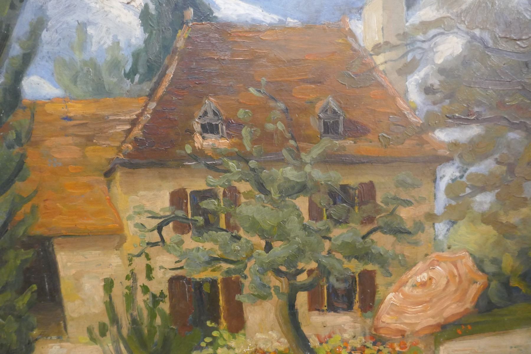 Tableaux: beau tableau d'été devant de maison – D'occasion à Lausanne par leneko 3