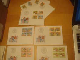 PJ 1984 FDC Serie einzeln und 4er