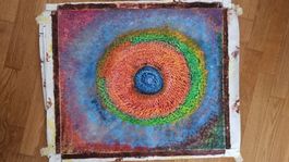 Öl auf Leinwand 70x60cm - ohne Rahmen - kl. Schaden