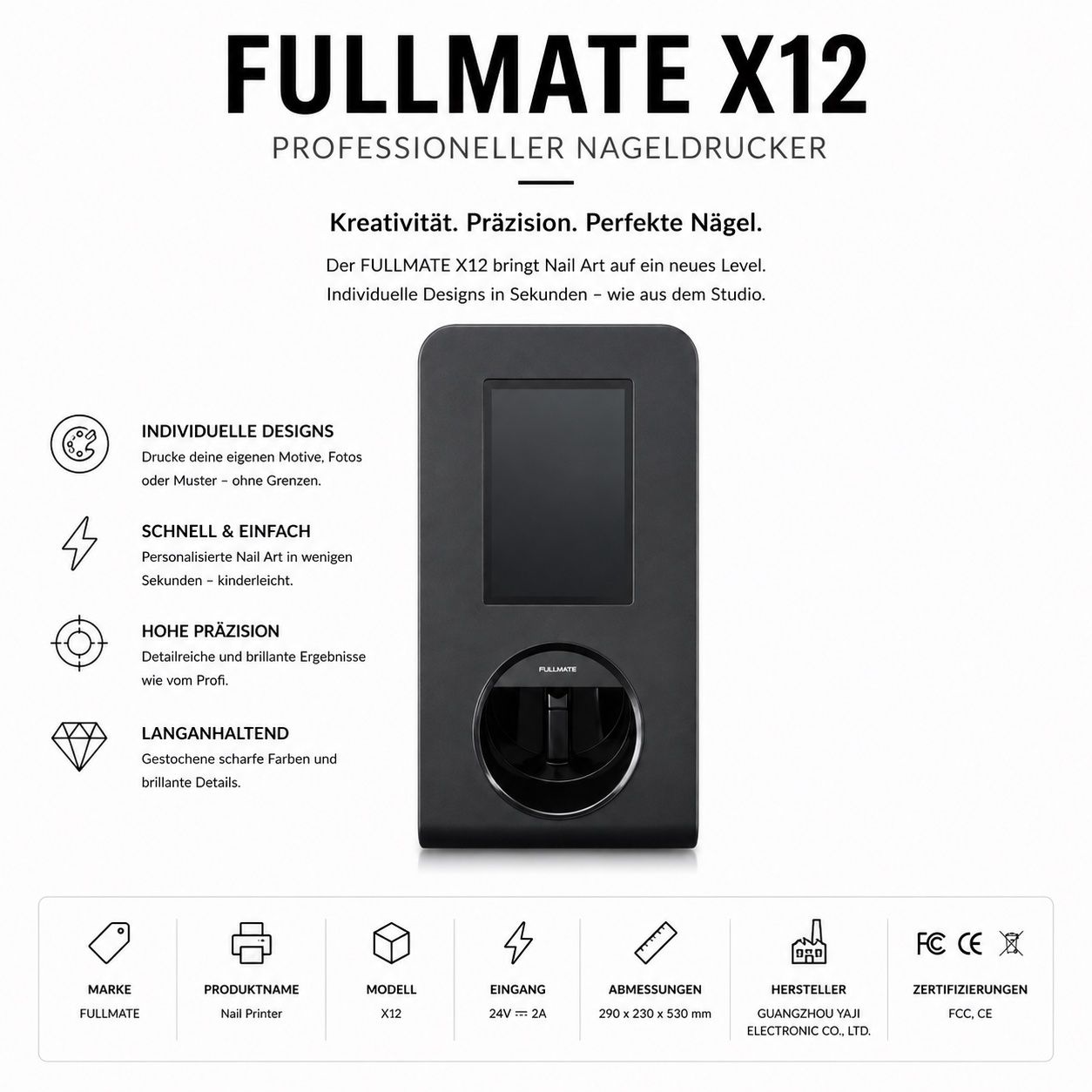 Drucker: FULLMATE X12 Professioneller Nageldrucker – Gebraucht aus Aarberg von LovelyThings_