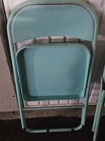 3 Chaisse pliantes vintage rouge - turquoises - pratique!