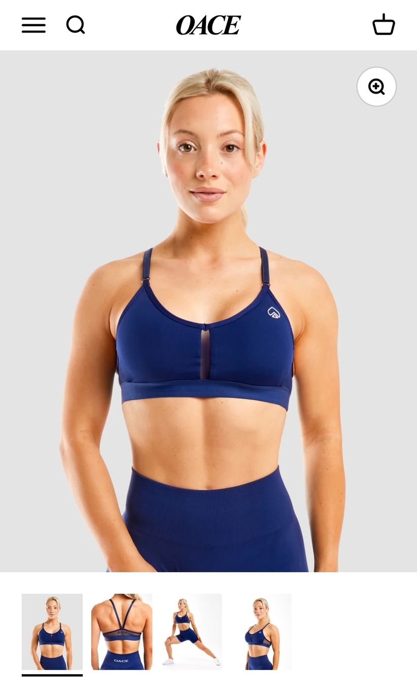 Oace Tops: Oace Triangle Mesh Bra - S - Navy Blue - ungetragen – Neu und originalverpackt aus Brugg AG von Ela_Obi