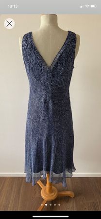 Diane von Furstenberg Kleid, Grösse 36, Blau gepunktet!