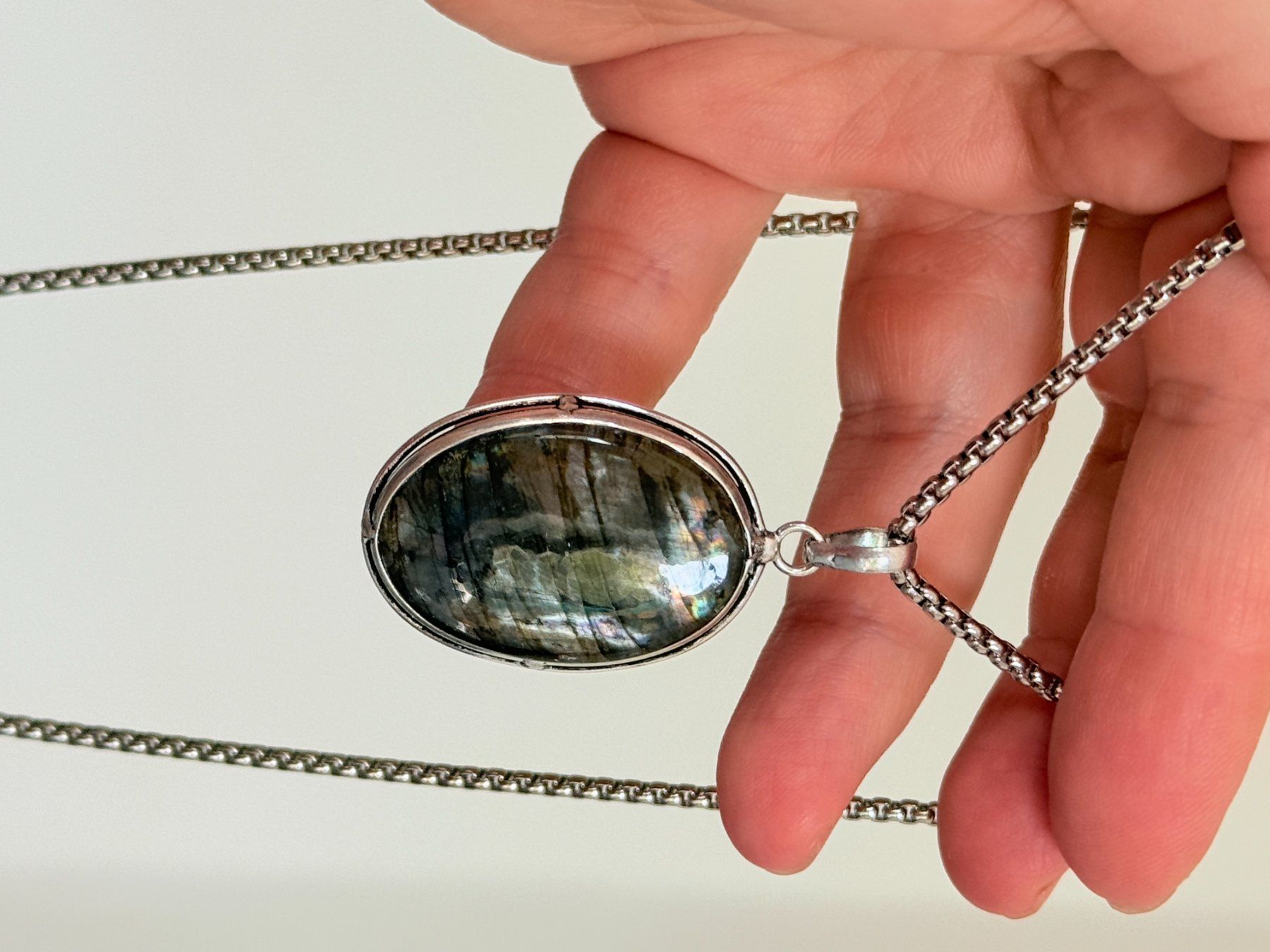Catenine: Labradorite necklace – Nuovo e nell'imballaggio originale da Genève venduto da AGBERG 3