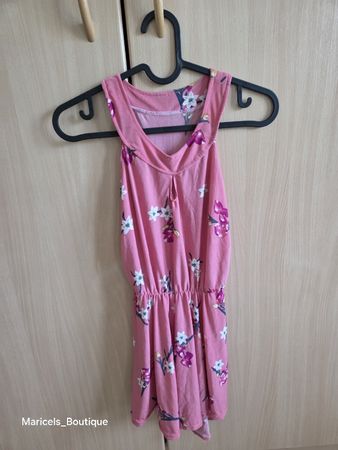 Pink floral mini dress fits xxs to xs for women