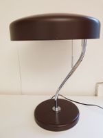 BELUX Designerklassiker Vintage Bürolampe braun Tischlampe