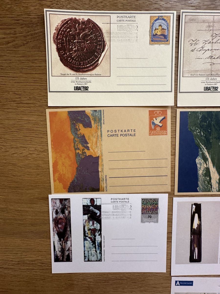 Alle Briefmarken: Liechtenstein - 14x Postkarten  – Gebraucht aus Schmitten / FR von Samsara169 1