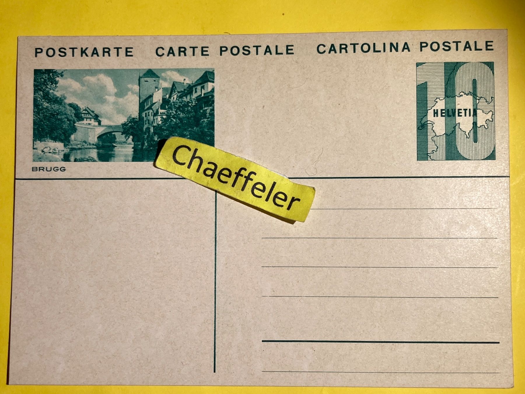 Cartes postales: Postkarte: Brugg – D'occasion à Zürich par Chaeffeler