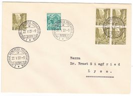 Lettre avec le cachet S172  pour Lyss le 22.V.37