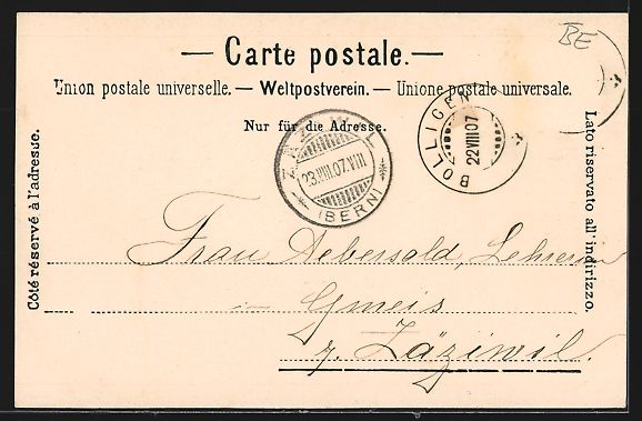 Cartoline postali: AK Bolligen, Totalansicht mit Umgebung – Usato da Berlin venduto da bartko-reher 1