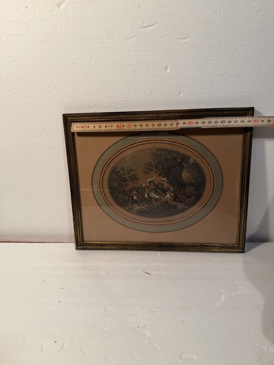 Incisioni: Vintage "Le Triomphe de L'enfance" Framed Print – Usato da Lausanne venduto da artnouveau05 2