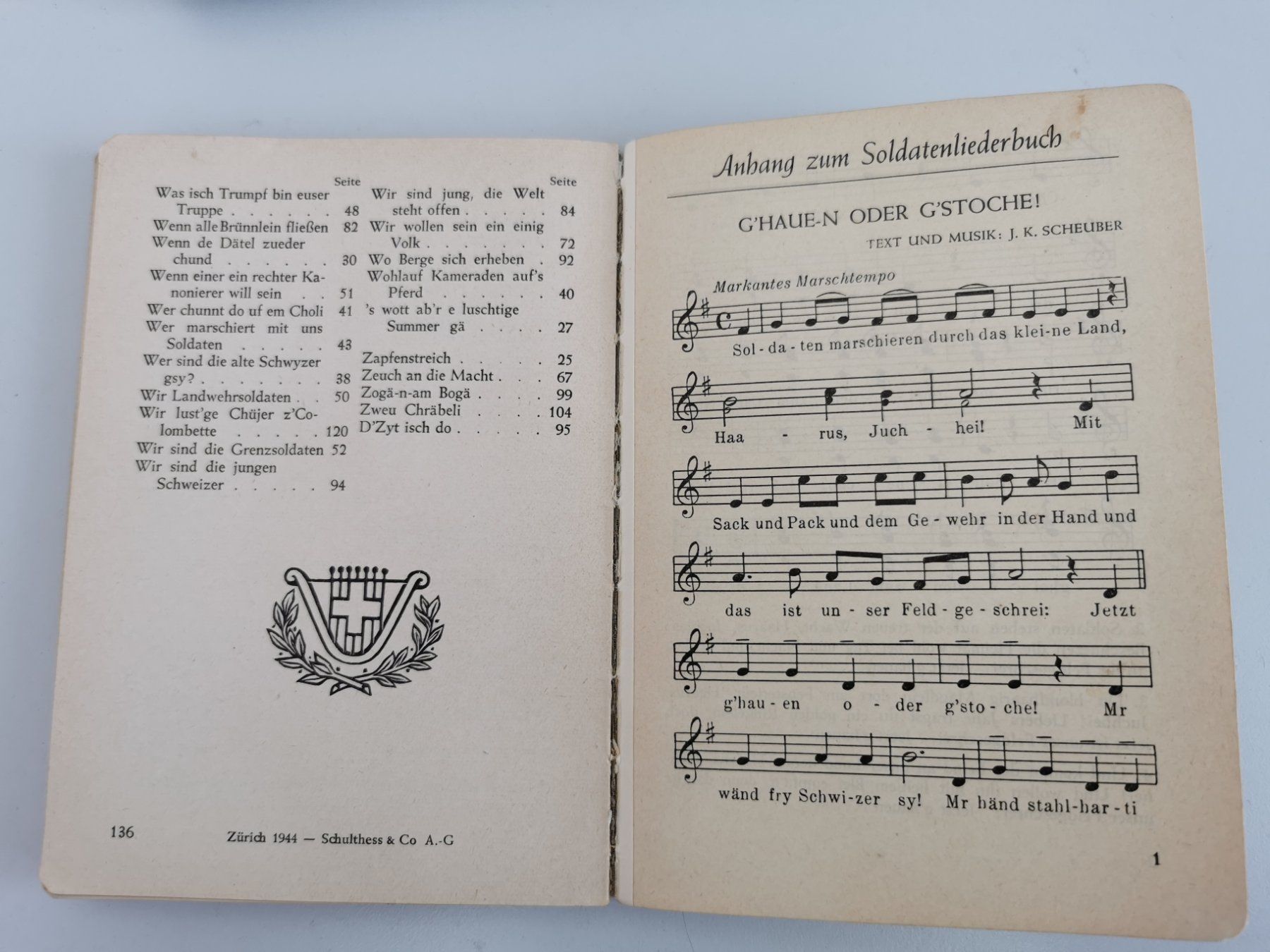 Libri: Soldaten Liederbuch 1944, mit Anhang – Usato da Gockhausen venduto da Porcini56 2