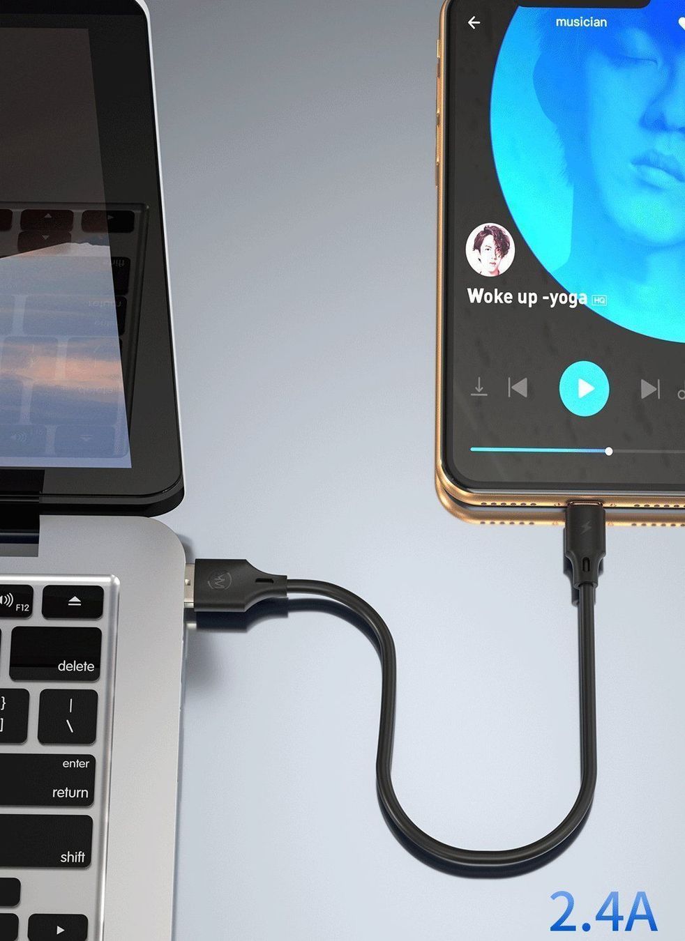 Ladegeräte: Cable type-c 25cm charge rapide résistant iphone 16 pro(max) – Neu und originalverpackt aus Morges von DigiAC 2