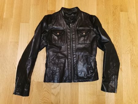Damen Lederjacke Bikerstyle Grösse 38