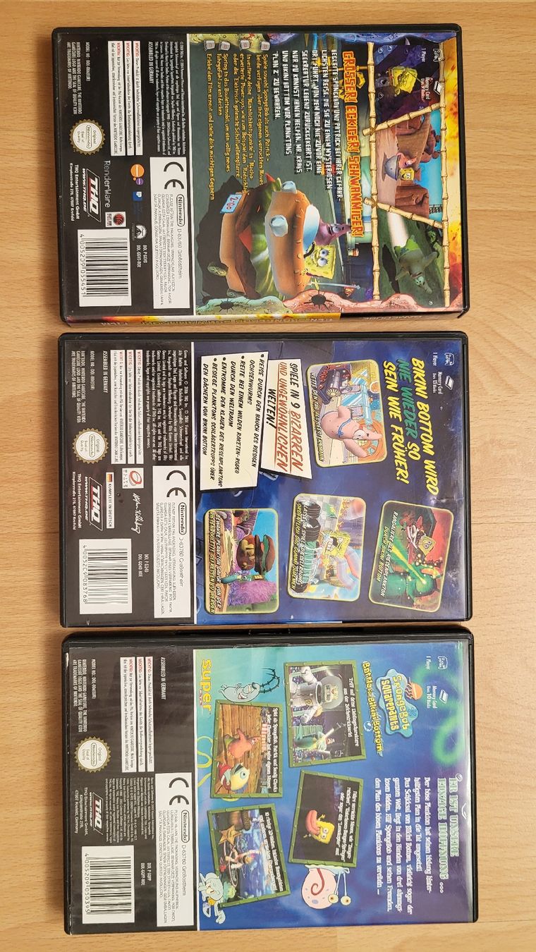 Nintendo Giochi: SpongeBob / Nintendo Gamecube Spiele Set.3x Kompl. – Usato da Biel/Bienne venduto da Retrohr 7
