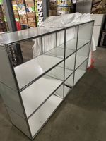 Bibliothèque étagère modulable blanc chrome 12 cases occasio