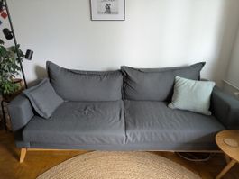 Bettsofa grau in gutem Zustand