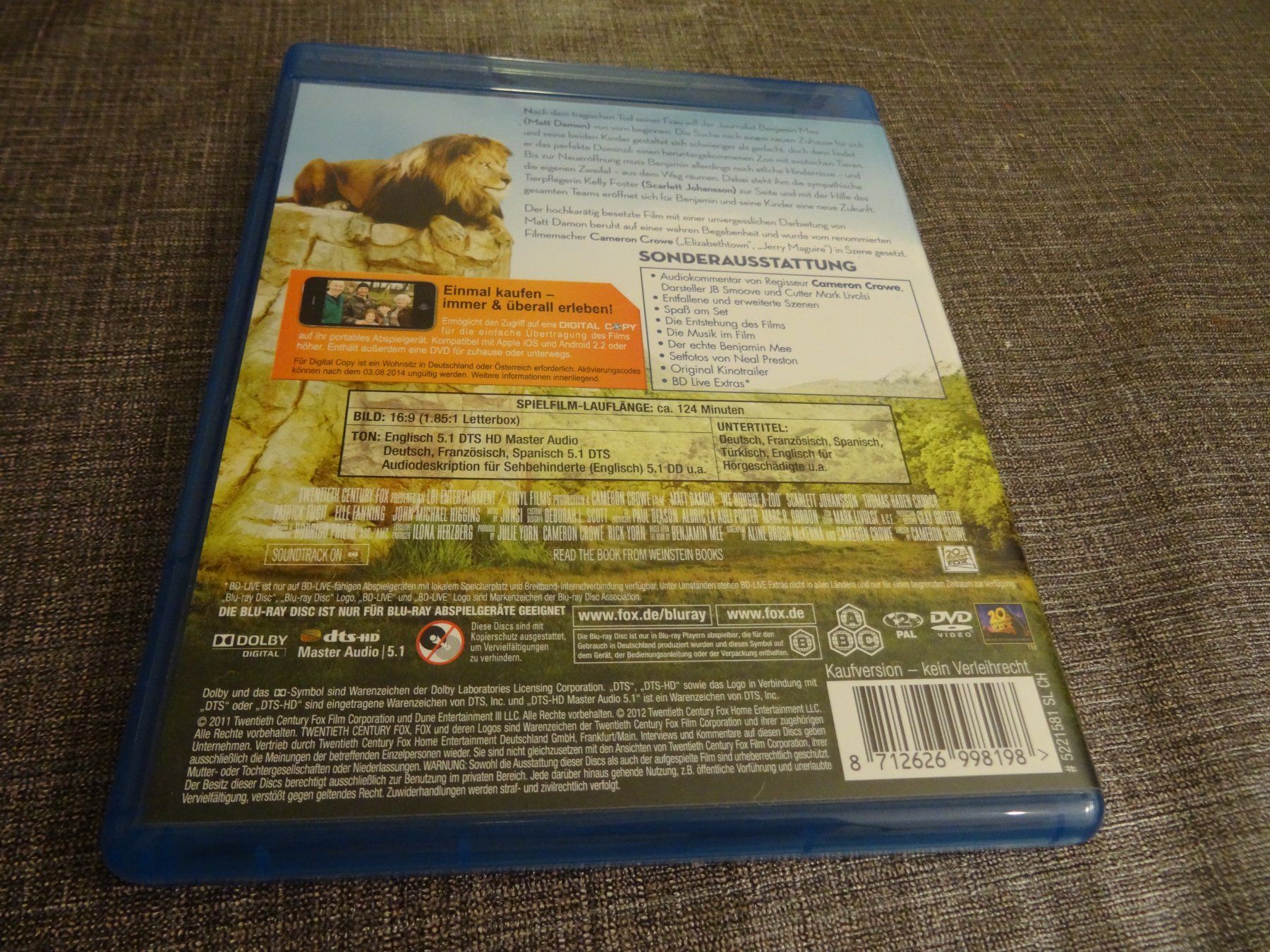 Tutti i DVDs: Blu-ray Wir kaufen einen Zoo – Usato da Olten venduto da Disc-Verkauf 2