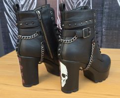 Rock Rebel Plateaustiefelette schwarz 41 neuwertig Gothic