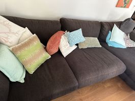 Ecksofa schwarz gebrauchter Zustand