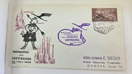 1959 Barcelona -Genf-Frankfurt mit Lufthansa