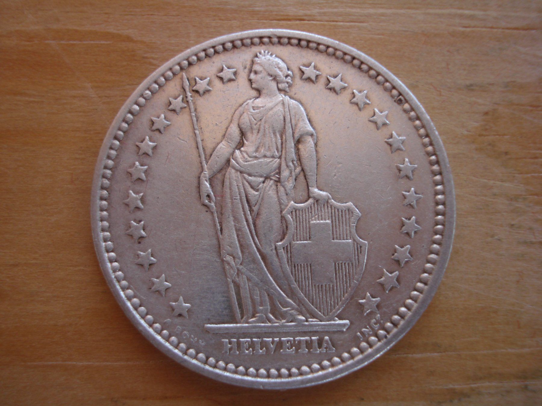 Alle Münzen: (C1) 2 Franken 1908 VZ+ – Gebraucht aus Erlach von Net-Coins 1
