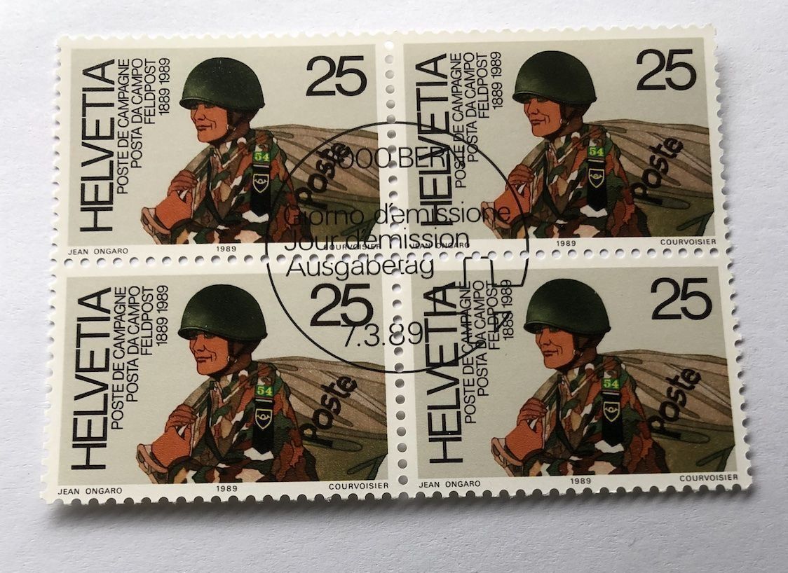 Tutti i francobolli: 4 er Block Nr.770 mit Vollstempel Bern – Usato da Aarau venduto da Billa007