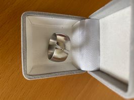 Spannring aus Edelstahl, mit kleinem Brillanten