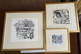 3 signierte & limitierte Michael Adams Grafiken (Seychellen)