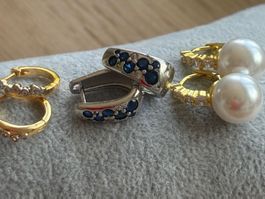 Luxus Elegante Ohrstecker Ohrschmuck  Farbe:Silber Zirkonia