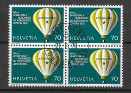 Timbres Suisse: 1979 Bloc de 4 N° 624 avec gomme